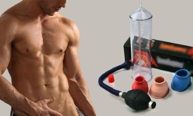 Pompel fir d'Erhéijung vun der Gréisst vum männlechen Penis